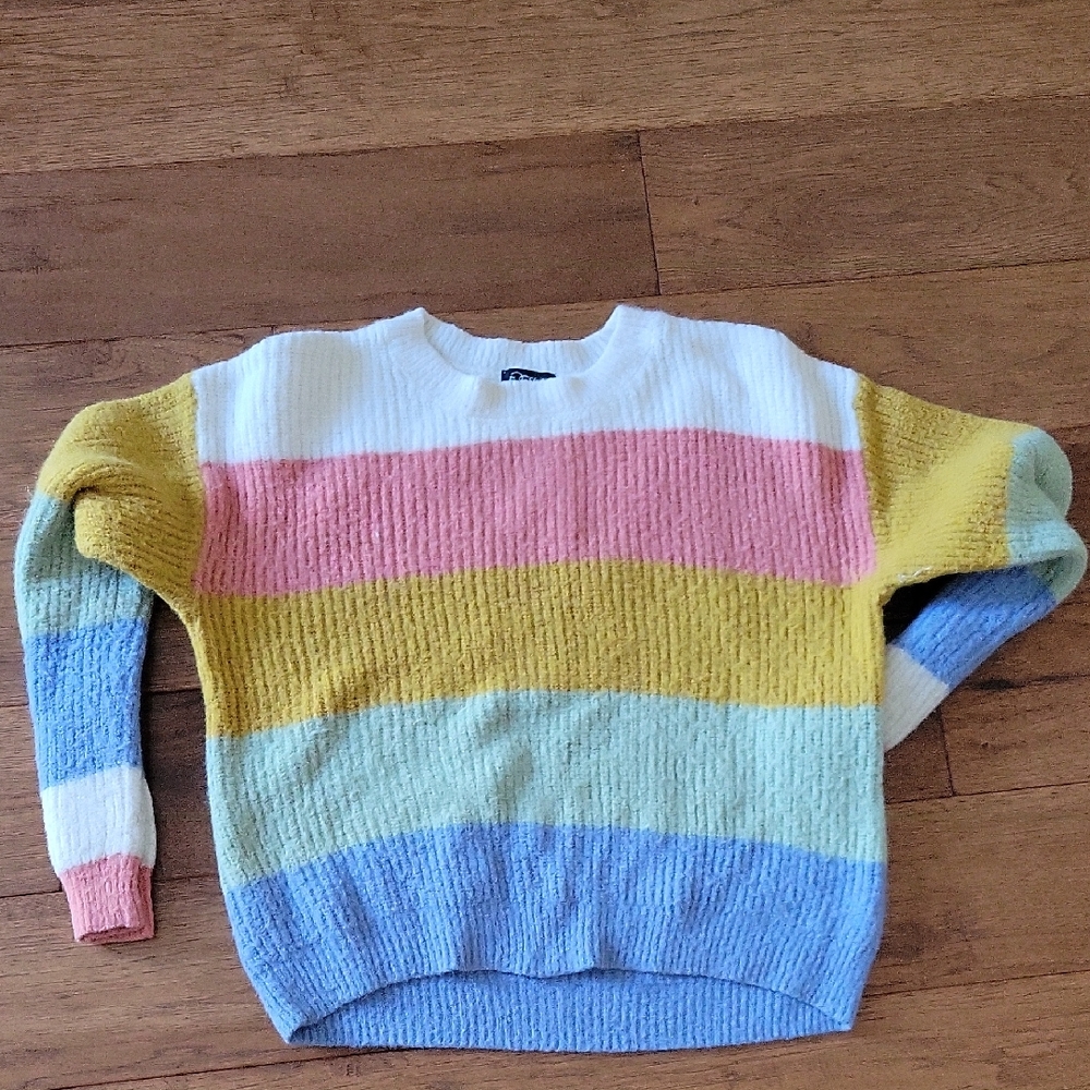 Art Class Multicolor Striped Kids Sweater